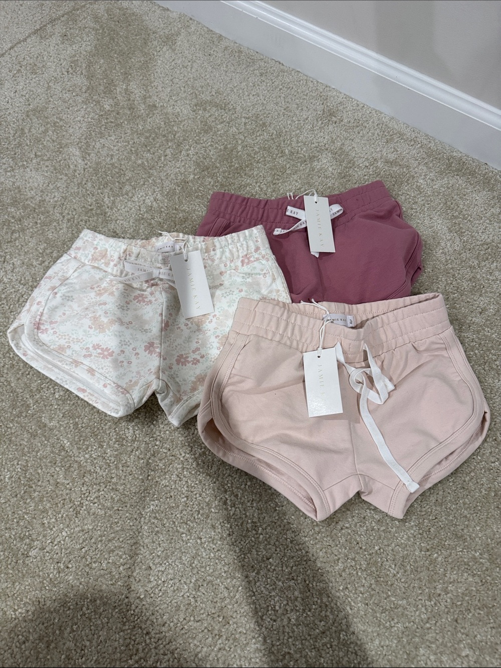 Jamie Kay Girls' Shorts Set - Dusty Rose, Blush Pink & Floral